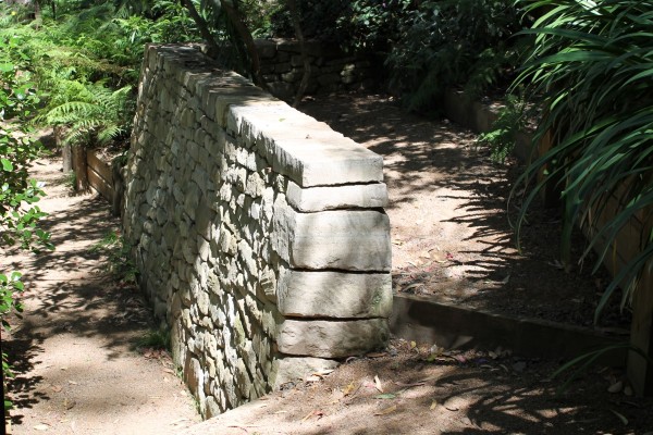 A stone wall.